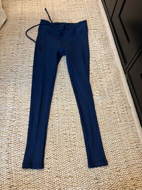 Year of Ours Navy Ribbed Football Leggings